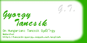 gyorgy tancsik business card